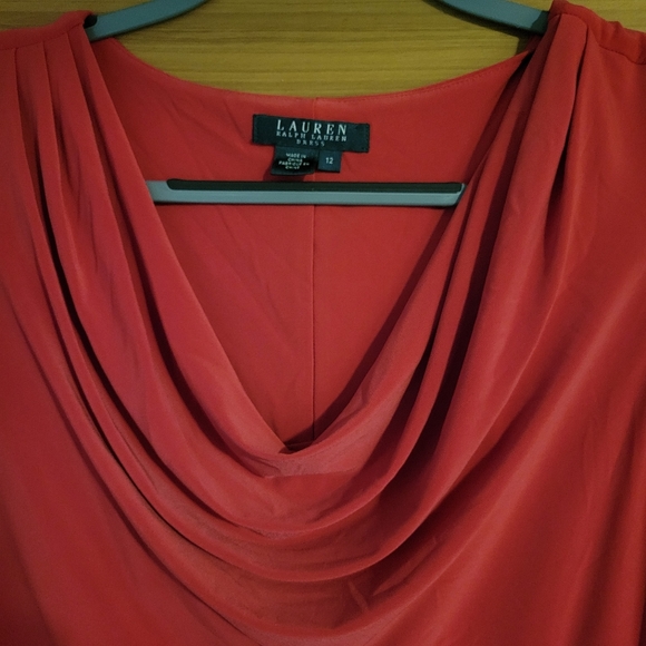 Lauren Ralph Lauren Red Draped Dress - Picture 4 of 4